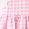2Piece Summer Toddler Girl Clothes Set Cute Bow Plaid Sleeveless Cotton Princess Dress with Sunhat Beach Outfit Newborn