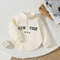 Autumn Winter Newborn Baby Sweatshirt Cotton Top 1-3Y Casual Loose Fit Letter Print Long Sleeve Baby Pullover