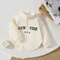Autumn Winter Newborn Baby Sweatshirt Cotton Top 1-3Y Casual Loose Fit Letter Print Long Sleeve Baby Pullover