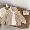Girl Baby Fashion Ruffle Collar Knitted Coat Small Cardigan Sweater Top for Spring and Autumn Infants
