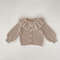 Girl Baby Fashion Ruffle Collar Knitted Coat Small Cardigan Sweater Top for Spring and Autumn Infants