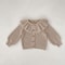 Girl Baby Fashion Ruffle Collar Knitted Coat Small Cardigan Sweater Top for Spring and Autumn Infants