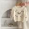 Knitted Handmade Flower Infant Girls Sweater Autumn Baby Girls Sweater Cotton Embroidery Pullover, Cozy Toddler Girls