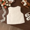 Infant Winter Baby Sleeveless Vest, Warm Flower Embroidery Jacket, Toddler Girls Thick Vest Kids Clothes