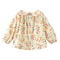 Adorable Floral Girls Shirt Spring Long Sleeve Petal Collar Blouse Clothes Infant Kids Tops Children Jackets Outwear