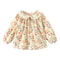 Adorable Floral Girls Shirt Spring Long Sleeve Petal Collar Blouse Clothes Infant Kids Tops Children Jackets Outwear