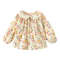 Adorable Floral Girls Shirt Spring Long Sleeve Petal Collar Blouse Clothes Infant Kids Tops Children Jackets Outwear