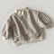 Baby Girls Striped Tops Autumn Winter Thick Warm High Neck Sweatshirt Cotton Clothes for Toddler Boys Tees Cozy