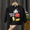Baby Clothes Mickey Printed Cartoon Sweatshirt Long Sleeve Tops Loose Fashion Autumn Thin Sweater for Children