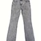 Gray Low Rise Slim Fit Bootcut Jeans Fashion Women, Y2K Style Snow Wash Denim Pants, Elegant Streetwear Look