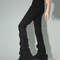 Stacked Flare Jeans Women Black Trousers With Solid Stretch High Rise Boot Cut Pants In Goth Retro  3