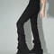 Stacked Flare Jeans Women Black Trousers With Solid Stretch High Rise Boot Cut Pants In Goth Retro 3