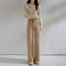Autumn Winter Women Pants Basic Soft Casual Sashes Trousers Merino Wool Knitwear Stylish Korean Popular Pants