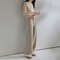 Autumn Winter Women Pants Basic Soft Casual Sashes Trousers Merino Wool Knitwear Stylish Korean Popular Pants