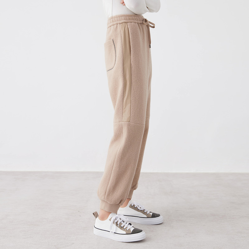 Luxury Brand High Quality Women Clothing Casual Trousers Thick 100 Wool Pants Autumn Winter Elegant 1