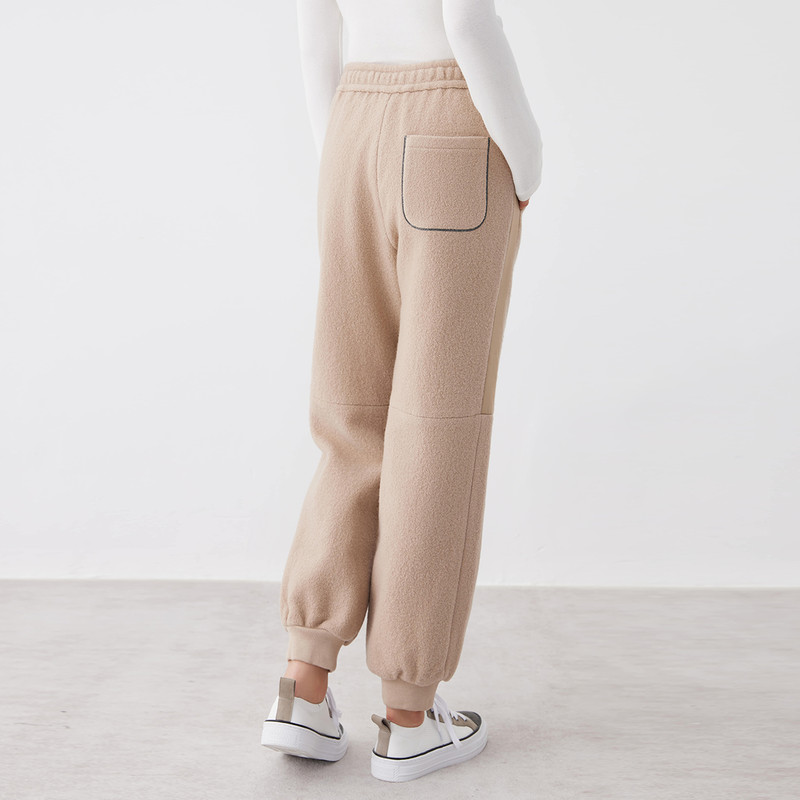 Luxury Brand High Quality Women Clothing Casual Trousers Thick 100 Wool Pants Autumn Winter Elegant 2