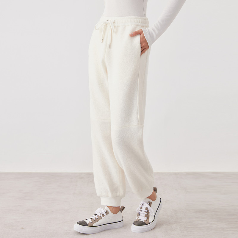 Luxury Brand High Quality Women Clothing Casual Trousers Thick 100 Wool Pants Autumn Winter Elegant 3