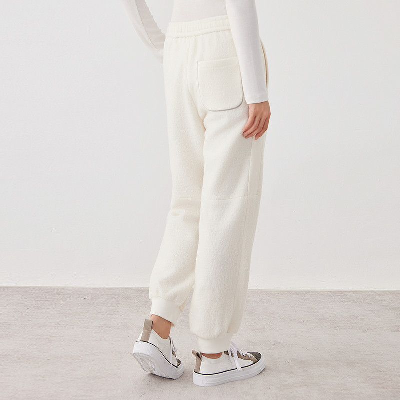 Luxury Brand High Quality Women Clothing Casual Trousers Thick 100 Wool Pants Autumn Winter Elegant 4