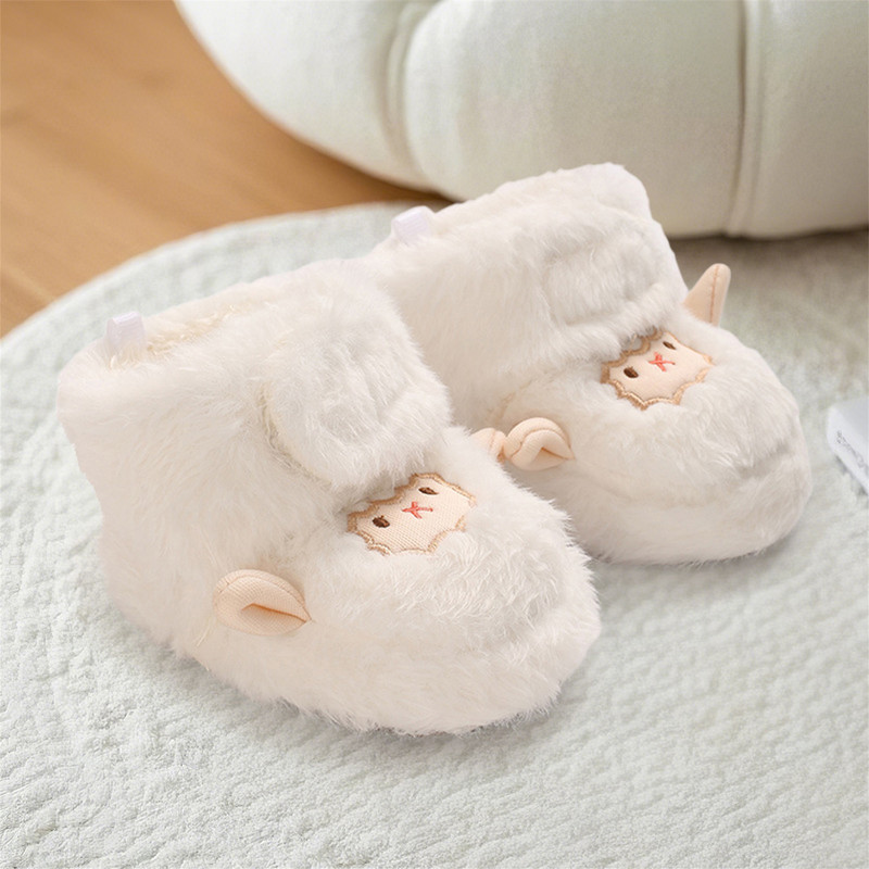 Cute Animal Print Soft Sole Winter Boots for Infants, Baby First Walker Shoes Non Slip Toddler Snow Warm for Boys Girls
