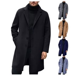 high quality men's wool jacket luxurious brand clothing, men wool blends coats trench pea coat, spring winter