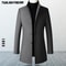 Men's Wool Pea Coat Winter Jacket, Oversized Solid Overcoat, Business Casual Coat, Stylish Woollen Clothing