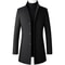 Men's Wool Pea Coat Winter Jacket, Oversized Solid Overcoat, Business Casual Coat, Stylish Woollen Clothing