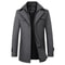 Mens Woolen Pea Coat 2023 Autumn Winter, Double Collar Overcoat for Men, Stylish Warm Menswear Trench Coat
