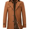 Mens Woolen Pea Coat 2023 Autumn Winter, Double Collar Overcoat for Men, Stylish Warm Menswear Trench Coat