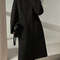 Oversized Plus Size Long Trench Coat Elegant Wool Blend Pea Coat Single Breasted Winter Warm Coat W 5