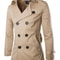Cotton Men Trench Coats with Belt, Mens Spring Autumn Windbreak Overcoat, Male Double Breasted Peacoat