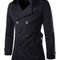 Cotton Men Trench Coats with Belt, Mens Spring Autumn Windbreak Overcoat, Male Double Breasted Peacoat
