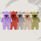 Winter Newborn Baby Girls Boys Warm Fleece Bear Ear Romper Jumpsuit Thick Cozy Infant Hooded Jumpsuit Multi-Color