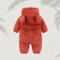 Winter Newborn Baby Girls Boys Warm Fleece Bear Ear Romper Jumpsuit Thick Cozy Infant Hooded Jumpsuit Multi-Color