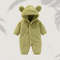 Winter Newborn Baby Girls Boys Warm Fleece Bear Ear Romper Jumpsuit Thick Cozy Infant Hooded Jumpsuit Multi-Color