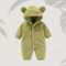 Winter Newborn Baby Girls Boys Warm Fleece Bear Ear Romper Jumpsuit Thick Cozy Infant Hooded Jumpsuit Multi-Color