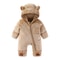Winter Fleece Infant Baby Girls Boy Thickened Onesie Newborn Baby Romper Bear Ear Hooded Jumpsuit Paw Pocket Warm