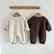 Fleece Lined Unisex Jumpsuit New Winter Baby Romper Cute Shell Stitch Crawling Outfit Soft Warm Infant Romper