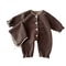 Fleece Lined Unisex Jumpsuit New Winter Baby Romper Cute Shell Stitch Crawling Outfit Soft Warm Infant Romper