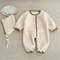 Fleece Lined Unisex Jumpsuit New Winter Baby Romper Cute Shell Stitch Crawling Outfit Soft Warm Infant Romper