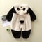 Soft Fleece Baby Winter Romper Cartoon Panda Bunny Hooded Jumpsuit for Boy Girl Clothes, Thick Toddler Sleepwear