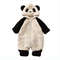 Soft Fleece Baby Winter Romper Cartoon Panda Bunny Hooded Jumpsuit for Boy Girl Clothes, Thick Toddler Sleepwear