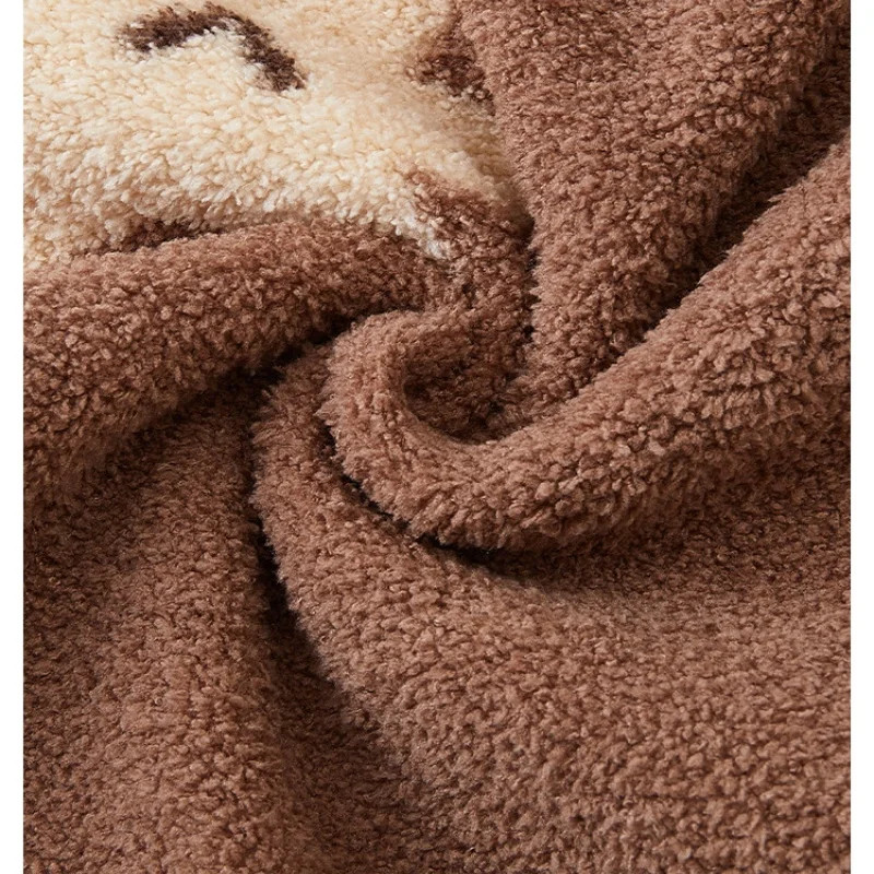 Warm Animal Print Hooded Romper Autumn Winter Newborn Baby Onesie Jumpsuit Outwear for Infant Boys Girls