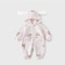 Warm Animal Print Hooded Romper Autumn Winter Newborn Baby Onesie Jumpsuit Outwear for Infant Boys Girls