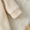 Cut Lovely Newborn Baby Girl Boy Fleece Jumpsuit Autumn Winter Solid Color, Long Sleeve Full Length Hooded Warm Romper