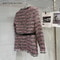 French Temperament Tweed Down Inner Jacket Women Winter New Patchwork Midlength Slim Belt Commuter 2