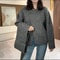 Elegant Wool Blend Coat For Women Single Button Short Scarf Collar Woolen Jacket Autumn Winter Lady 7