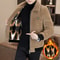 High Quality Mink Fur Woole Jacket for Men, Warm Wool Blend Short Coats for Business Casual, Versatile Office Social