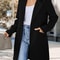 Long Women Double Breasted Winter Coat Outerwear Wool Blend Jacket Turn Down Collar Female Clothing, Chic Cold-Proof