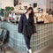 Elegant Solid Color Hooded Jacket Ladies, Lace Up Woolen Jacket Outerwear Vintage Style Woolen Coat Women Autumn Winter