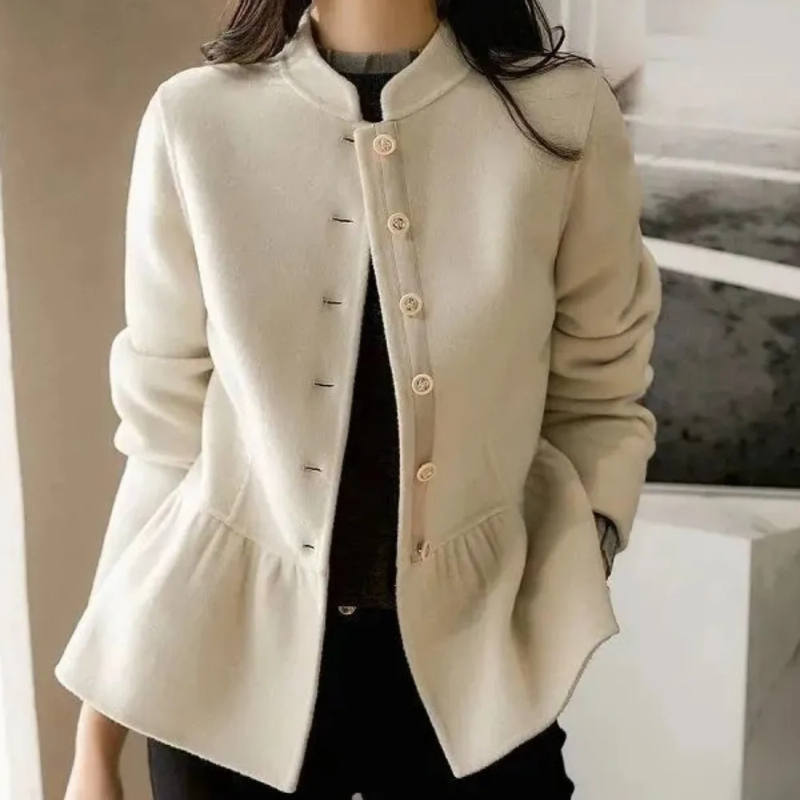 High Quality Women Wool Blends Coat Long Sleeve Ladies Jackets Slim Fit New In Half Short Medium Hot Luxury Elegant